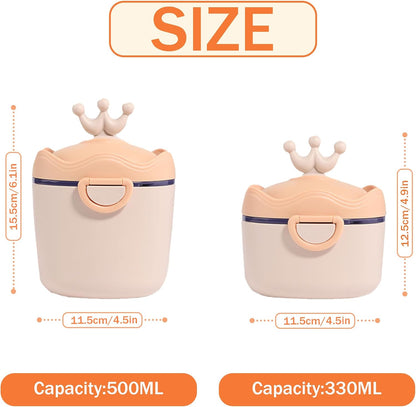 Personalized Formula Container, Portable Formula Dispenser for Baby with Carry Handle and Scoop for Travel Outdoor, Milk Powder Dispenser on the Go, Protein Powder Travel Container