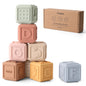 Baby Blocks Stacking for Babies Silicone Soft Building Blocks Teethers Montessori Toys for Babies Education Toys for Toddler Baby 8 PCS-Gentle