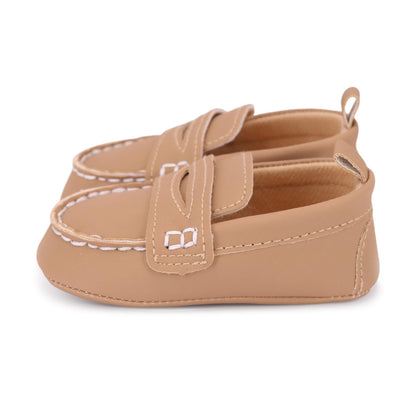 LONSOEN Baby Girls Boys Loafers Prewalker Dress Crib Shoes