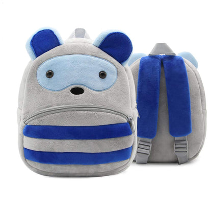 Ladyzone Toddler Backpack Zoo Animals Backpacks Cute Plush Bag Cartoon 10" Preschool Book Bag For 2+ Years Girls Boys