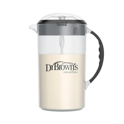 Dr. Brown's Baby Formula Mixing Pitcher with Adjustable Stopper, Locking Lid, & No Drip Spout, 32oz, BPA Free, Teal