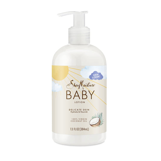 SheaMoisture Baby Lotion for Baby Skin 100% Virgin Coconut Oil, Clear Skin Moisturizer 8 oz