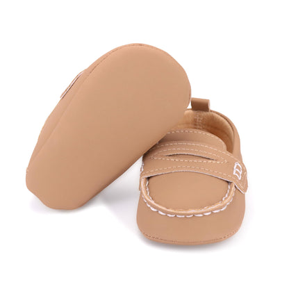 LONSOEN Baby Girls Boys Loafers Prewalker Dress Crib Shoes