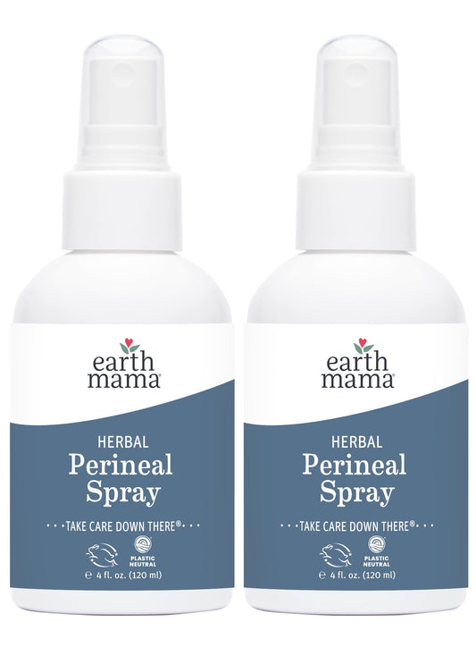 Earth Mama Herbal Perineal Spray | Safe for Pregnancy and Postpartum Recovery, Witch Hazel Natural Cooling Spray For After Birth Feminine Care Essentials, No Benzocaine or Butane, 4-Fluid Ounce