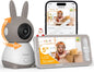ieGeek 2K Split-Screen Baby Monitor, 5" Audio Baby Monitor with 2 Cameras, WiFi Smartphone Video Dual Camera, Night Vision, Motion & Cry Detection, Two Way Talk Temper &Humidity Sensor