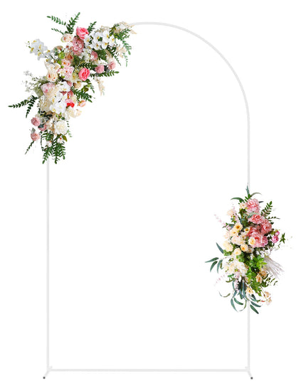 Wokceer 7.2 FT Wedding Arch Backdrop Stand, Gold Metal Arch Backdrop Stand for Wedding Ceremony Birthday Party Bridal Baby Shower Photo Booth Garden Floral Balloon Arches Decoration
