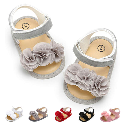 LAFEGEN Infant Baby Girls Summer Sandals Newborn Toddler First Walker Crib Dress Shoes