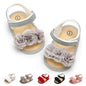 LAFEGEN Infant Baby Girls Summer Sandals Newborn Toddler First Walker Crib Dress Shoes