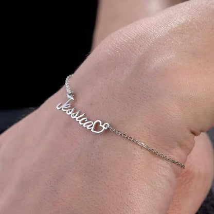 Custom Bracelet with Name 18K Gold Plated Personalized Name Ankle Bracelet Adjustable, Customized Beach Jewelry Gifts for Women Girlfriend