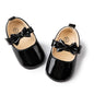 Meckior Infant Baby Girls Soft Sole Bowknot Princess Wedding Dress Mary Jane Flats Prewalker Newborn Light Baby Sneaker Shoes
