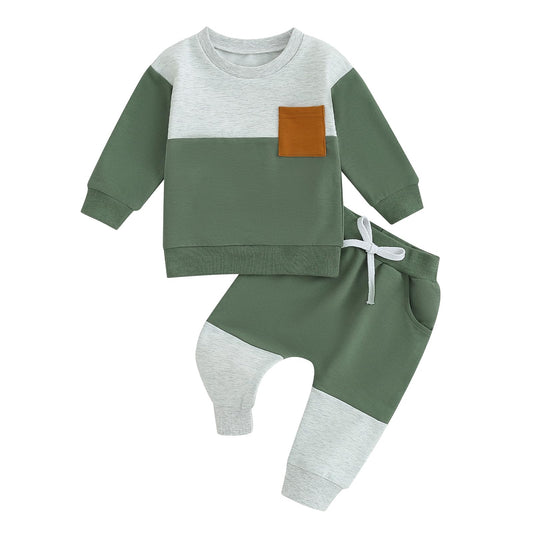 Gender Neutral Baby Boy Girl Fall Winter Clothes Sweatshirt Shirt Pants Toddler Infant Outfit