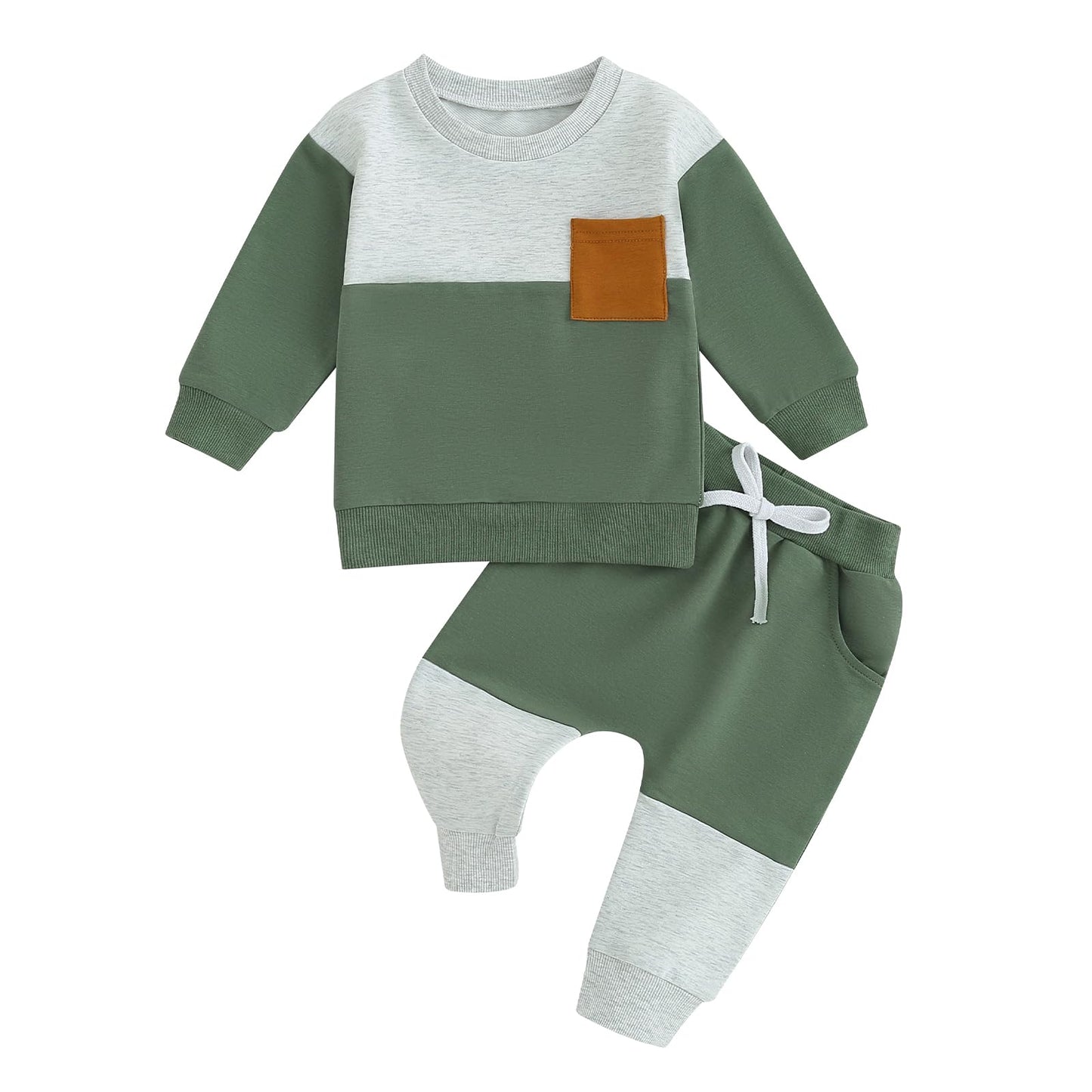 Gender Neutral Baby Boy Girl Fall Winter Clothes Sweatshirt Shirt Pants Toddler Infant Outfit