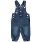 Peacolate 3months-3Years Baby Girls Denim Overalls Embroidery Bib Pants Jeans Jumpsuit