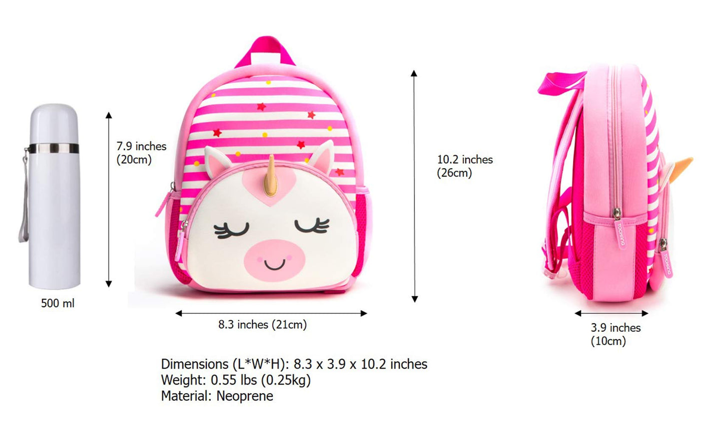 KK CRAFTS Preschool Backpack Toddler Neoprene Animal Schoolbag Lunch backpack for Kids Boys Girls(Dinosaur)
