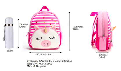 KK CRAFTS Preschool Backpack Toddler Neoprene Animal Schoolbag Lunch backpack for Kids Boys Girls(Dinosaur)