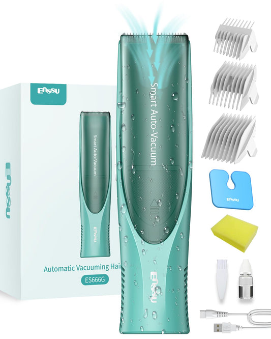 ENSSU Baby Hair Clipper,Vaccum Hair Clippers for Kids/Toddlers,Cordless Baby Hair Cutting Kit with Two Modes,Baby Hair Trimmer Haircut Machine in Large Hairs Storage Space,Rechargeable,Waterproof