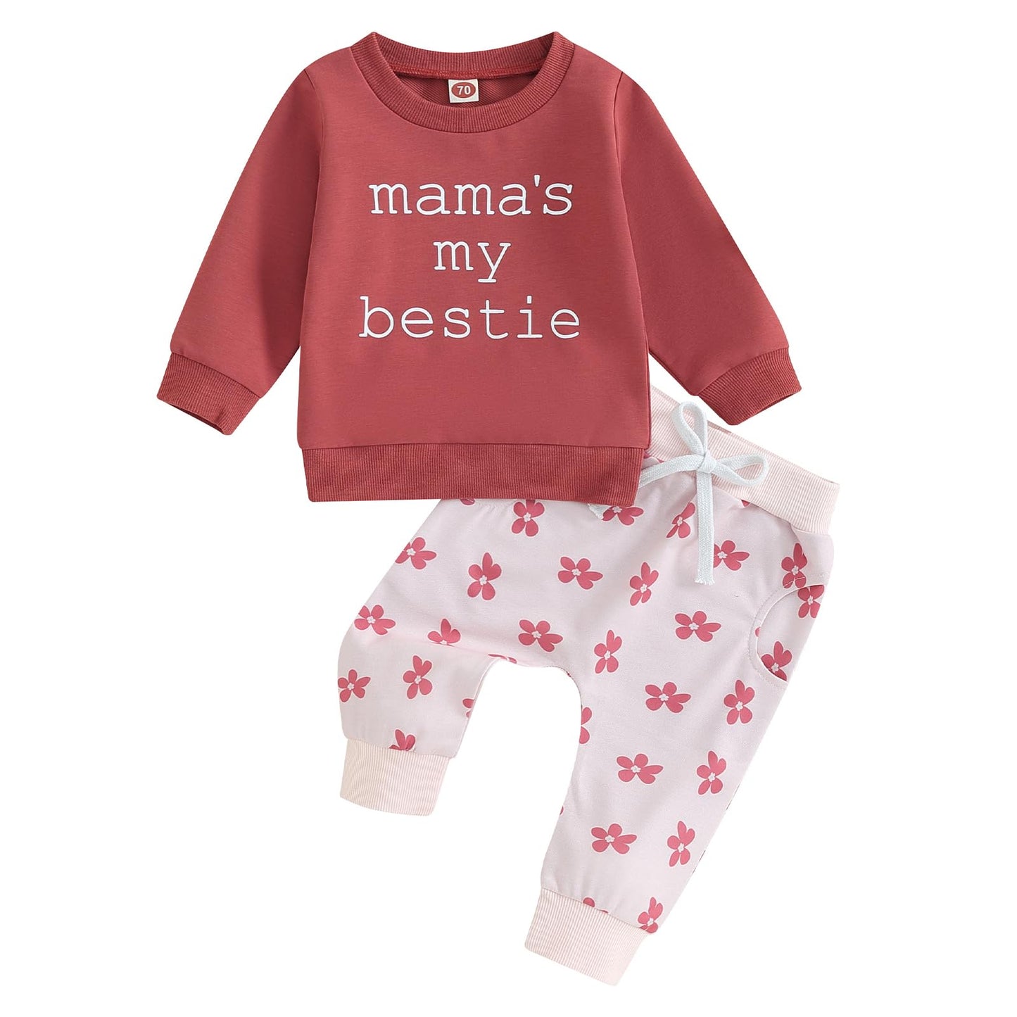 Kaipiclos Toddler Baby Girl Fall Winter Outfit Mamas Girl Long Sleeve Pullover Sweatshirts Jumper Pants Clothes Set