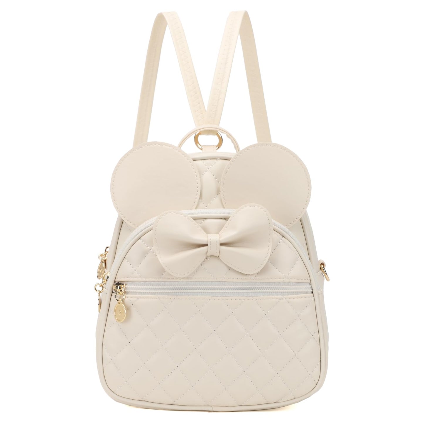 KL928 Girls Bowknot Polka Dot Cute Mini Backpack Small Daypacks Convertible Shoulder Bag Purse for Women