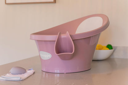 Newborn Baby Bath | Built in Support Bump and Soft Backrest | Suitable from Newborn | Bath Seat Support Includes Plug | Blossom Pink