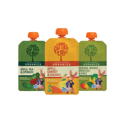 Peter Rabbit Organics Fruit Vegetable, Squeezable Pouches, 4 Ounce (Pack of 18)