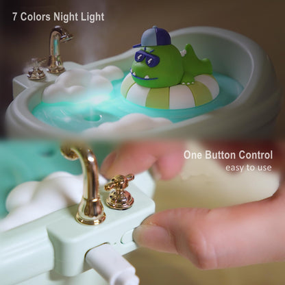Cute Humidifier for Bedroom,Top Fill 0.34L Desk Mini Humidifier Aroma Diffuser,Cool Mist,20db Quiet,Easy Clean,Colorful Light, Auto Shut off,Small Humidifier for Baby Room,Plants,Home,Office (Purple)