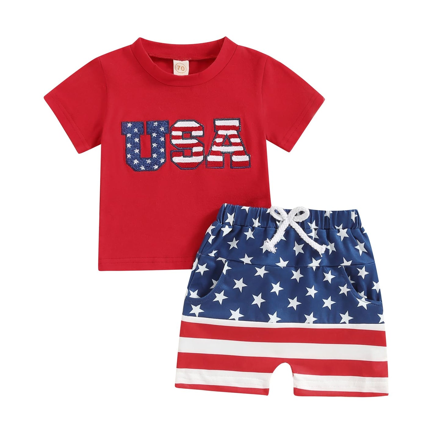 Kupretty Baby Boy Clothes Toddler Summer Outfit Short Sleeve T-Shirt Tee Tops Joggers Casual Shorts 2Pcs Clothing Set