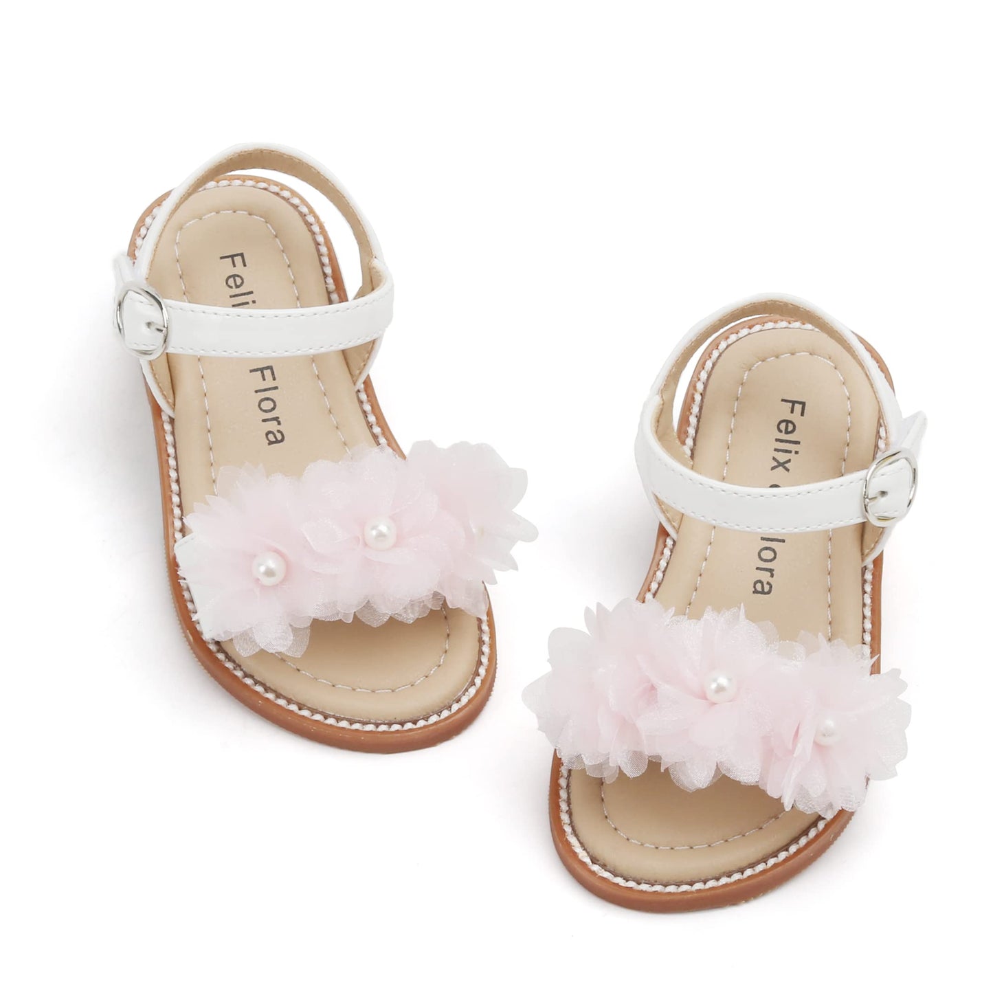 Felix & Flora Toddler Girl Sandals - Little Girl Easter Summer Dress Shoes Lightweight Open Toe Beach Holiday.