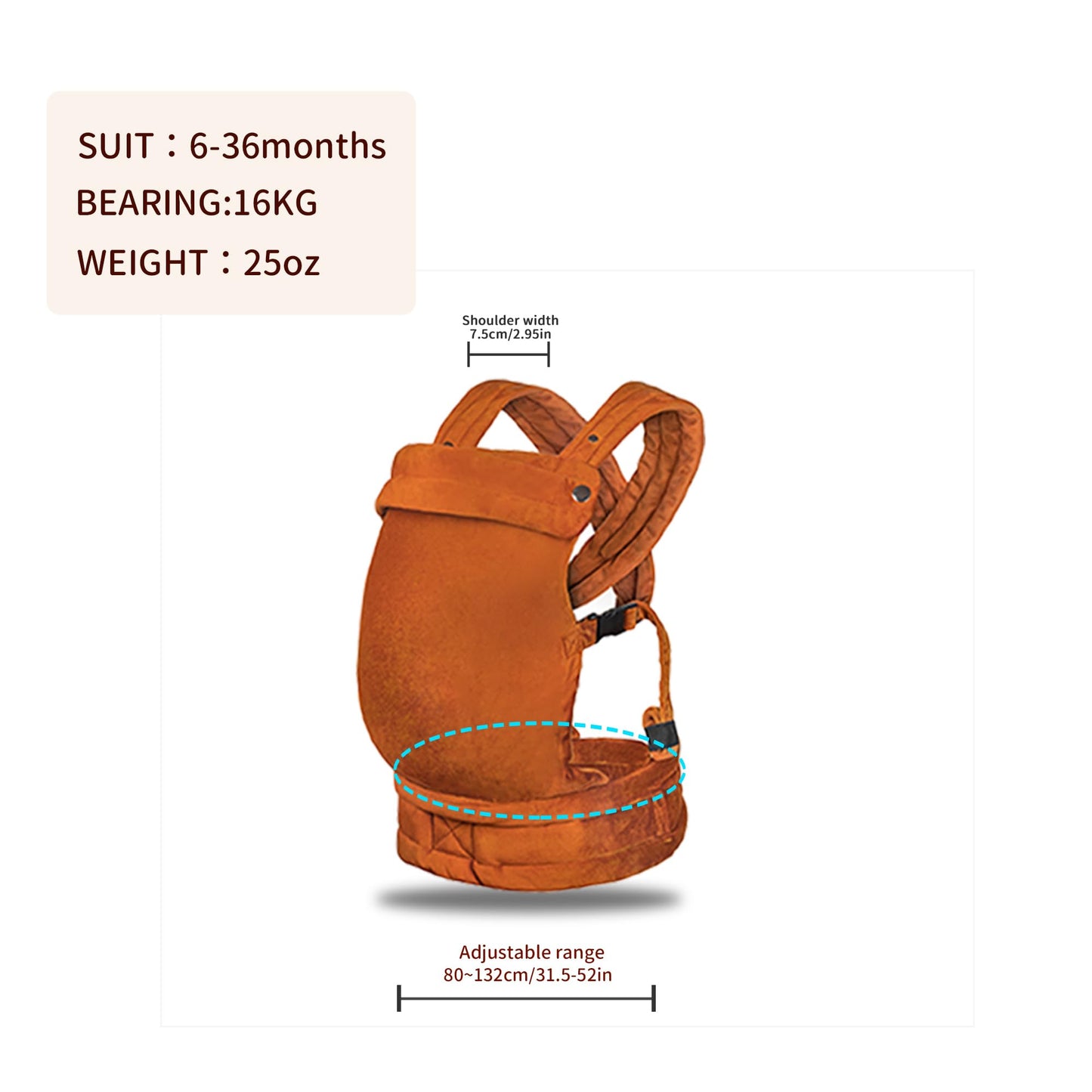 Baby Carrier for Newborn to Toddler, 7-35 lbs Weight Capacity, Ergonomic Backpack Design, Front and Back Facing Options, Blue