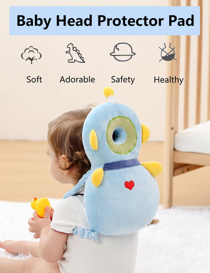 JunNeng Baby Head Protector Backpack, Toddler Walking Fall Head Protection, Pink Butterfly