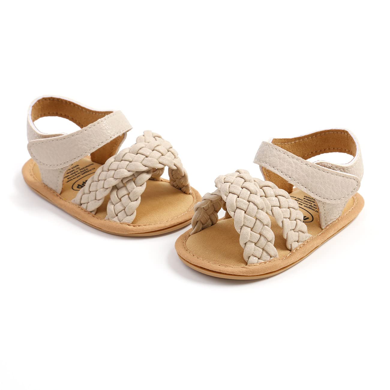 LAFEGEN Infant Baby Girls Summer Sandals Newborn Toddler First Walker Crib Dress Shoes