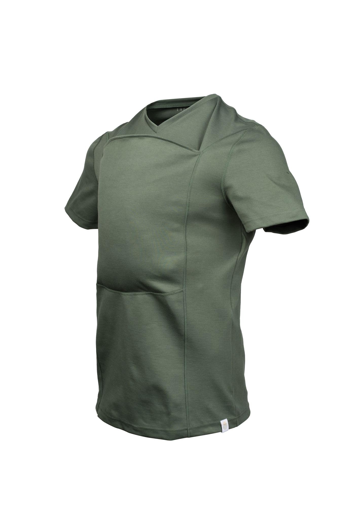 Lalabu The Dad Shirt | Hands-Free Baby Carrier for Dad with Kangaroo Pouch | Engineered for Bonding, Safety, & Comfort for Newborns Up to 15 Lbs. | CPSC Approved