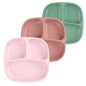 Re-Play Toddler Plates with Dividers - Deep-Walled 3 Compartments Divided Plates for Kids - Dishwasher & Microwave Safe - Made in USA - Set of 3-7.37" x 7.37" x 1.25" - Princess
