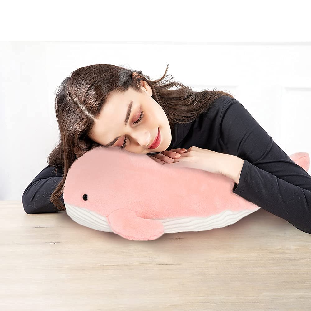Tezituor 43.3 inch Giant Whale Stuffed Animal, Large Stuffed Whale Plush Ocean Toys, Hugging 4ft Soft Whale Plush Pillow for Girls Boys