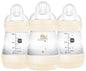 MAM Easy Start Anti-Colic Baby Bottles, Extra Slow Flow, Breastfeeding-Like Silicone Nipple Bottle, Reduces Colic, Gas, & Reflux, Easy-to-Clean, BPA-Free, Vented Baby Bottles for Newborns, 0-3 Months