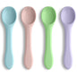 Vicloon Silicone Baby Feeding Spoons - 7 PCS First Stage for Infants, Ultra-Durable & Chewproof, Dishwasher Safe Baby Utensils