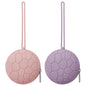 Silicone Pacifier Holder Case, BPA-Free Newborn Baby Silicone Pacifier Holder for Boys & Girls, Portable Silicone Pacifier Container Case (Soft Lilac/Blush)