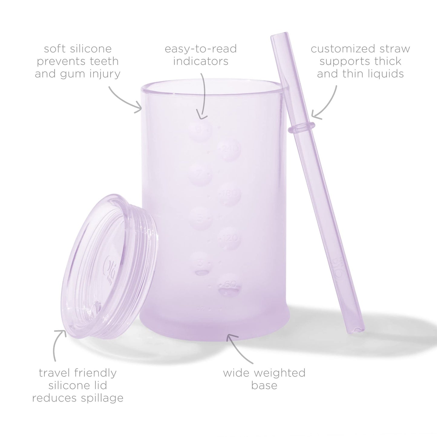 Olababy Silicone Training Cup with Straw Lid | Babies Water Drinking Cup | 6+ Mo Infant To 12-18 Months Toddler | Sippy Cup For Kids & Smoothie Cup | Baby Led Weaning (Mint, 5 oz)