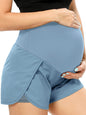 POSHGLAM Women‘s Maternity Shorts Over Belly Workout Running Casual Summer Pregnancy Shorts