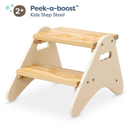 B. spaces – Step Stool For Kids – Wooden Stepping Stool – Step Stool For Bedroom, Bathroom, Kitchen – Furniture For Toddlers, Kids – 2 Years + – Peek-A-Boost - Mint