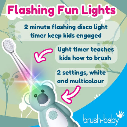 brush-baby WildOnes™ Rechargeable Kids Electric Toothbrush – Toby Tiger | Flashing Lights, 2-Min Timer, Waterproof, 3 Brush Heads | Toddler & Child Toothbrush Ages 0-10 | Soft Bristles