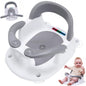 Baby Bath Seat for Babies 6 Months & Up Sitting Up,Infant Bath Seat with Temperature Alert+Open Backrest+on/Off Armrest,Toddler Bath seat Baby Bath Chair for Bathtub,Tub,Sink Pink