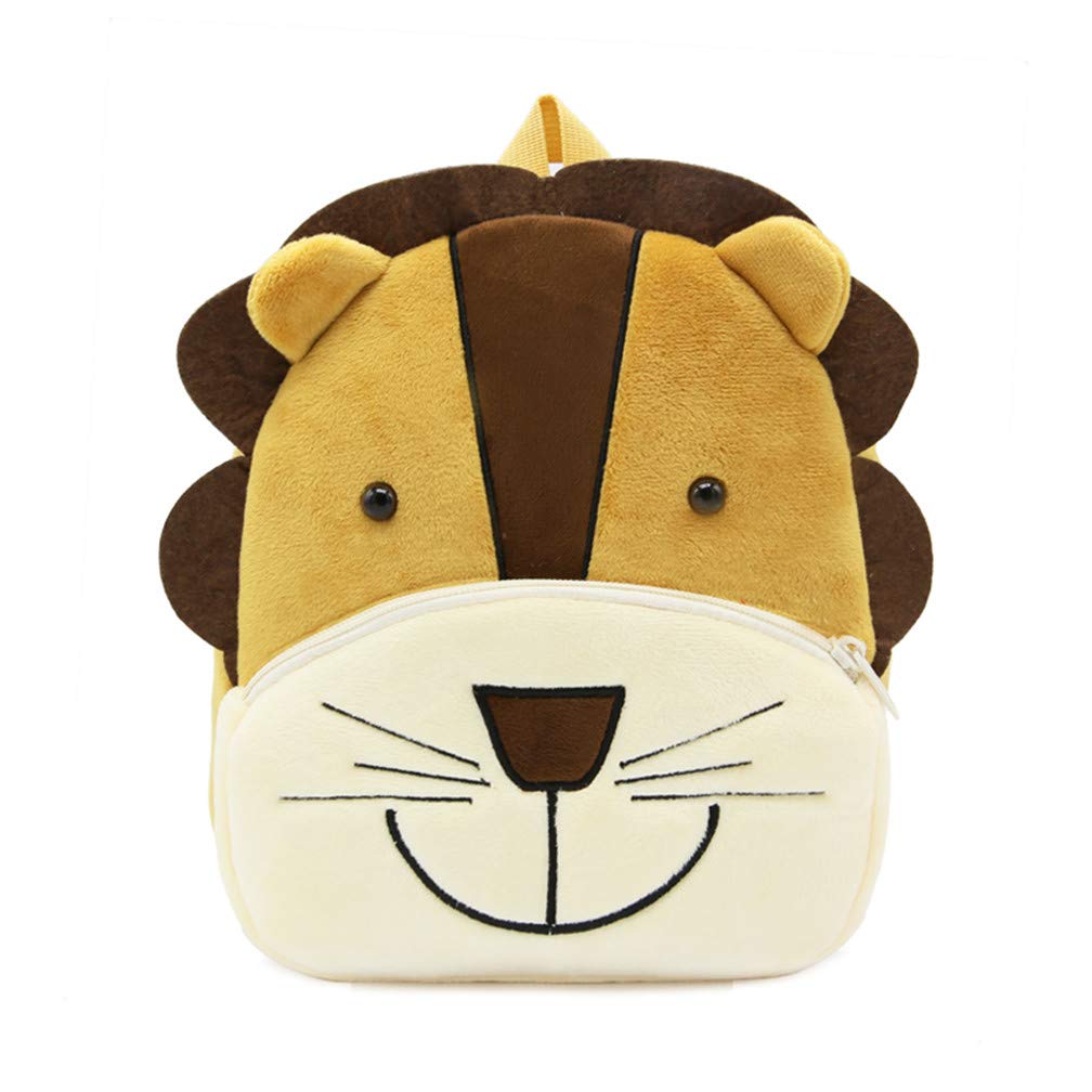 Ladyzone Toddler Backpack Zoo Animals Backpacks Cute Plush Bag Cartoon 10" Preschool Book Bag For 2+ Years Girls Boys