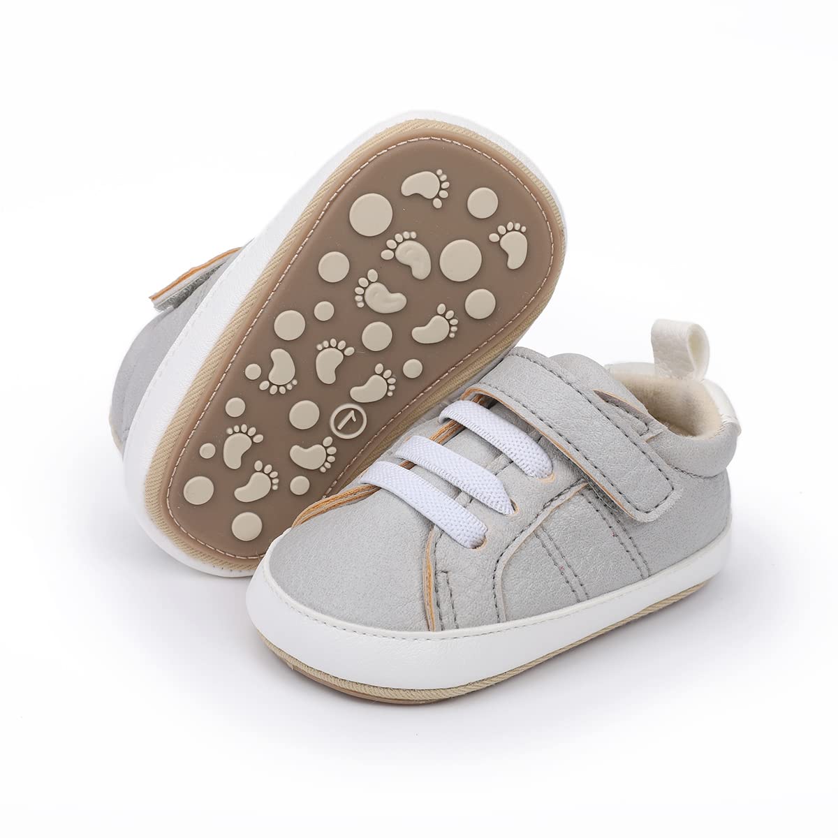 E-FAK Baby Shoes Boys Girls Infant Sneakers Non-Slip Rubber Sole Toddler Crib First Walker Shoes