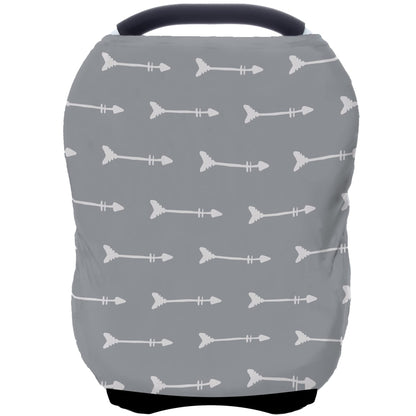 Car Seat Covers Canopy Cover - Multi-use Cover Carseat Canopy, Breathable Breastfeeding Cover, Car Seat Covers for Bbies, Boys & Girls Shower Gifts (Dark Blue Dinosaur)