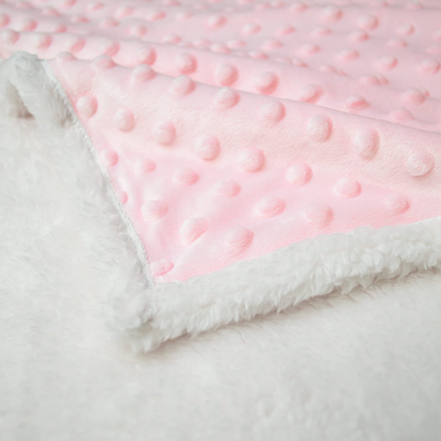 American Baby Company Heavenly Soft Chenille Sherpa Receiving Blanket, 3D Pink, 30" x 35", Warm and Cozy for Boys and Girls, Ideal for Baby Carrier, Stroller, and Travel