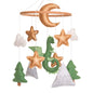 Dragon Baby Mobile, Forest Mobile for Crib, Crib Mobile for Boys and Girls, Nursery Mobile for Bassinet, Pack and Play, Moon, Green Dragon, Cloud, Star, Mountain, Tree