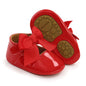 LAFEGEN Baby Girls Mary Jane Flats with Bownot Non Slip Soft Sole PU Leather Newborn Infant Toddler First Walker Cirb Dress Shoes