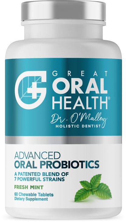 Oral Probiotics for Mouth Bad Breath Treatment for Kids Dental Care & Cavity Prevention with BLIS K12 M18 – Dr Formulated Dental Probiotics for Teeth and Gums, 30 Chewable Tablets Strawberry Vanilla