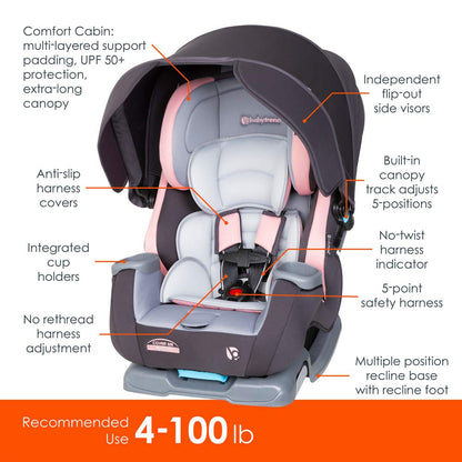 Baby Trend Cover Me™ 4-in-1 Convertible Car Seat, Vespa