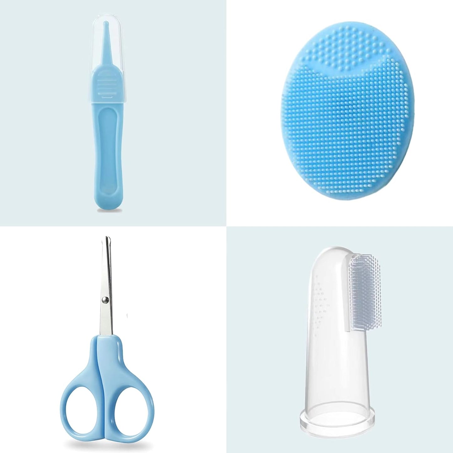 PandaEar Baby Healthcare and Grooming Kit, Baby Nursery Health Care Set, Electric Safety Nail Trimmer Newborn Essentials Kit for Infant Toddlers Kids (19 in 1, Blue)